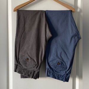 J crew skinny flex chinos bundle (2 pair) grey and blue